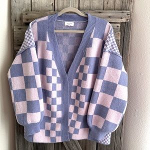 Off the Wall Checkered Cardigan Size S